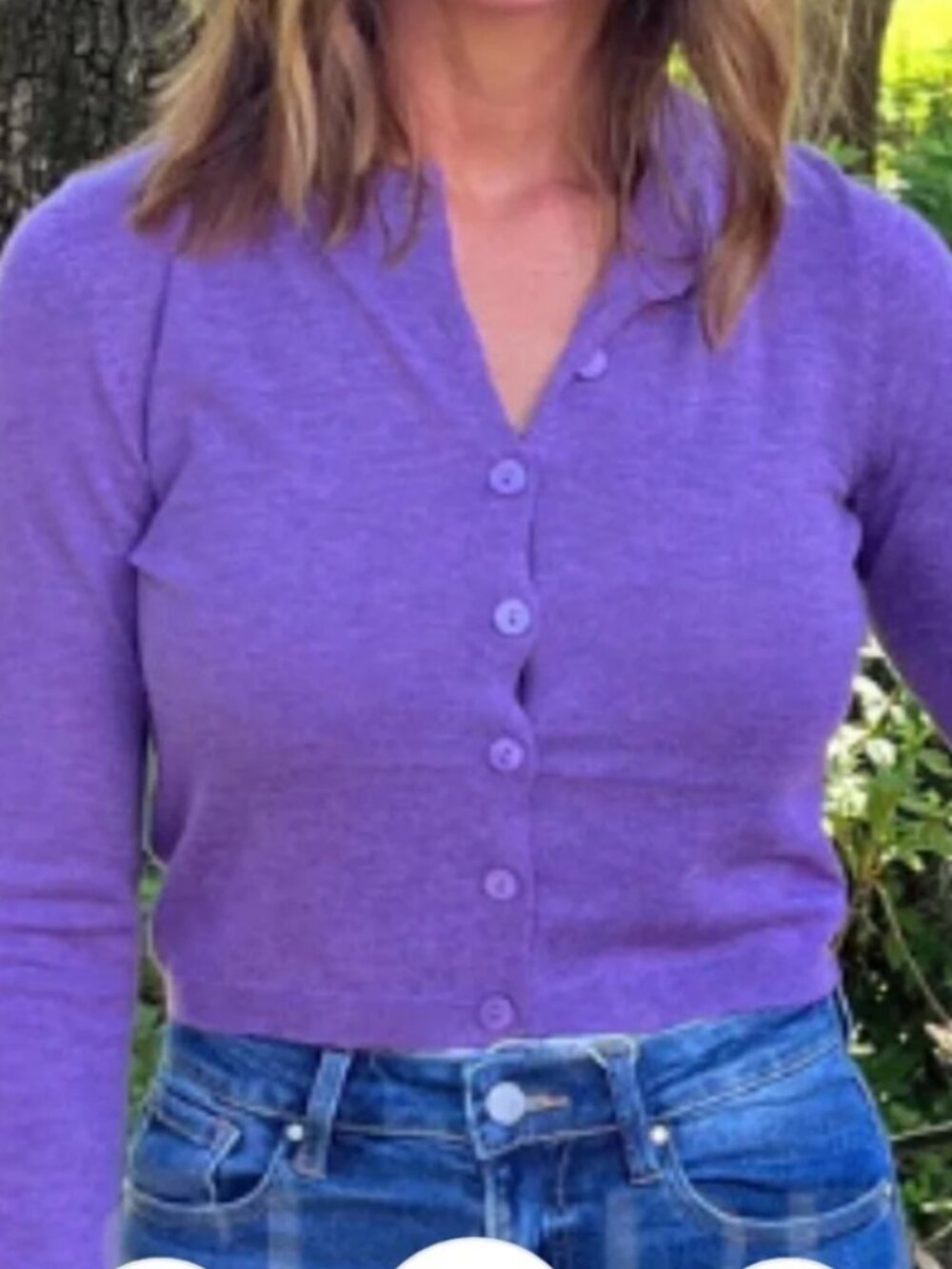 Women's Purple Cardigan